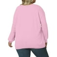 thumbnail image 4 of Women's Fashion Casual Plus Size Long Sleeve Pullover Printed Sweatshirt with CHEERS to the NEW YEAR Design for Celebration,Pink,XL, 4 of 4