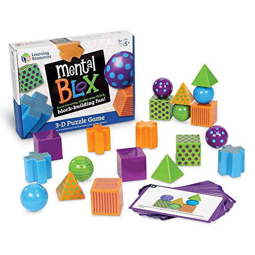Learning Resources Jeu de Réflexion Mentale Blox, 20 Blocs, 40 Cartes d'Activités, 5 Ans et Plus
