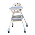 thumbnail image 1 of Silla alta para bebé con altura ajustable, multifuncional, bandeja extraíble, plegable, convertible, color azul cielo, 1 of 12