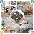 thumbnail image 4 of Math Equations Colorful Doodles Black Pattern Square Tablecloth,Waterproof Square Table Cover,Wipeable Spillproof Washable Table Cover for Home Kitchen Party Decor 42"X42"(107x107cm), 4 of 6