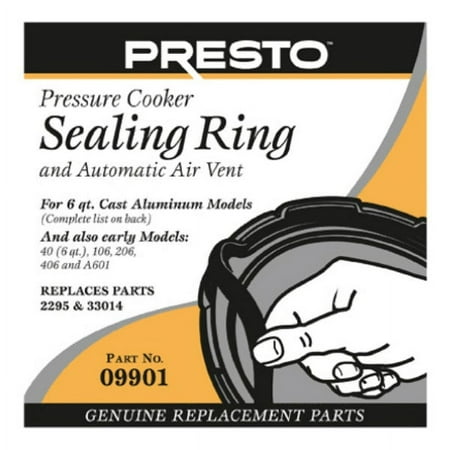 

Presto 09901 Pressure Cooker Sealing Ring with Automatic Air Vent