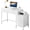 White, variant on Computer Desk with 5 Drawers, Home Office Desks with Reversible Drawer Cabinet Printer Stand, Industrial PC Desk with Storage, Grey Study Writing Table Workstation for Small Spaces