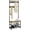 Rustic Brown, variant on Yaheetech Coat Rack, Hall Tree with Shoe Bench, Entryway Shoe Storage with Coat Rack Stand, 9 Movable Hooks, Industrial Entryway Furniture, Gray