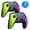 2 Pack Purple Controller for Switch 2/Switch, variant on Switch 2 Controller,Beboncool 2 Pack Wireless Switch Pro Controller for Switch/Switch 2/Lite/Oled /PC/Android