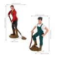 thumbnail image 2 of Miangastore 2pcs Farmer Model Farm Character Model Simulation Farmer Peasant Woman Models, 2 of 8