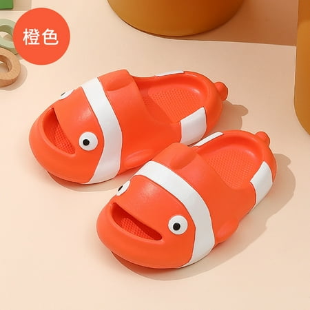 

Summer cute children cartoon eva slippers indoor soft cute thick bottom excrement feeling sandals household sandals