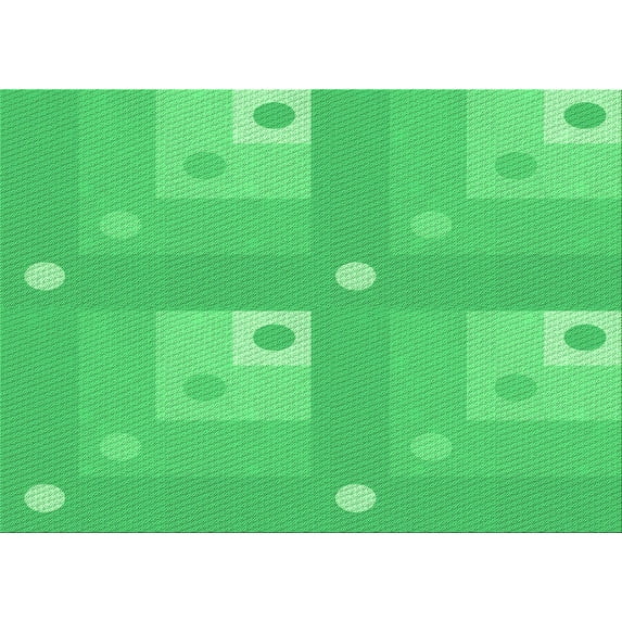 Ahgly Company Machine Washable Indoor Rectangle Transitional Neon Green Area Rugs, 7' x 10'
