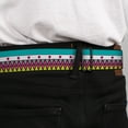 thumbnail image 4 of Buckle-Down Belt, Seatbelt Buckle Belt, Aztec Pattern Seafoam Green White Pink Lime Green Black, 34 to 52 Inches, 4 of 9