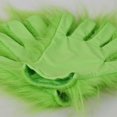 thumbnail image 2 of 1 Pair Christmas Furry Plush Green Gloves Cosplay Furry Gloves Halloween Party Cosplay Props, 2 of 3
