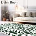thumbnail image 2 of ODIKA 4'x6' Machine Washable Non-Slip Area Rug, Botanical Leaf Vine with Natural High Traffic Rug with Pad, Green, 470072, 2 of 8