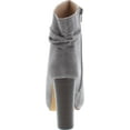 thumbnail image 4 of Chase & Chloe Ivy-1 Women's Ruched Zip High Stacked Heel Ankle Booties, 4 of 7