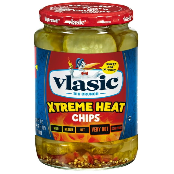 Vlasic Xtreme Heat Very Hot Spice Pickle Chips, 24 fl. oz.