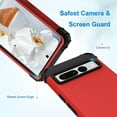 thumbnail image 3 of Dteck Case for Google Pixel 7 Pro,Shockproof Rubber Armor Silicone Rugged Case Hybrid Hard Back Phone Cover,Red, 3 of 5