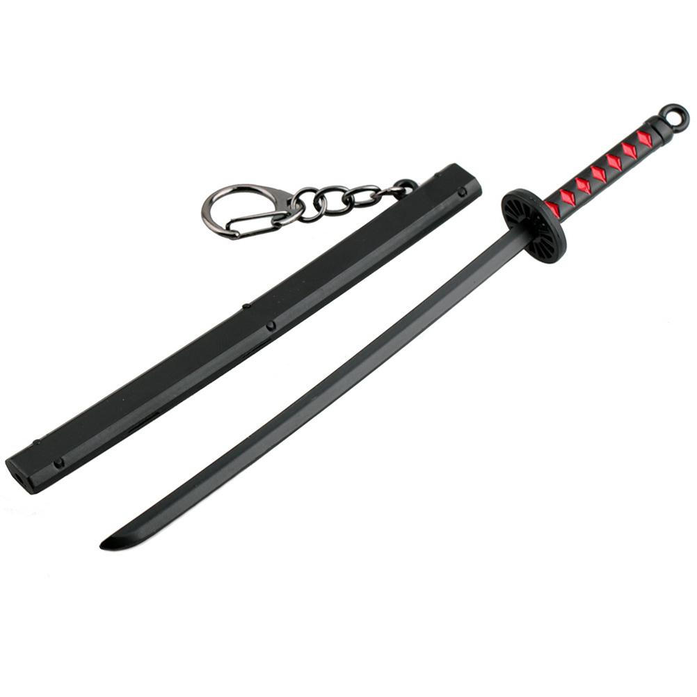 Mini Toy Katana Keychain with Scabbard Anime Model Metal Keychain