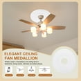 thumbnail image 6 of Uxcell 330 x 87 x 18 mm PU Traditional Ceiling Medallion for DIY Ceilings Decoration White 2 Pcs, 6 of 6