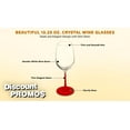 thumbnail image 3 of 10 Crystal Wine Glasses Set, 13.25 oz. - Elegant, Lightweight, Barware - Red, 3 of 5
