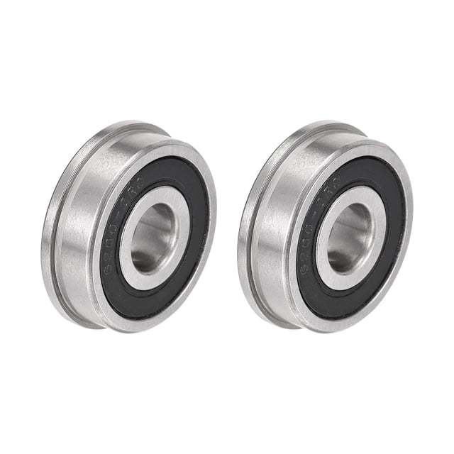 Unique Bargains F6200-2RS 10x30x9mm Double Scellé Roulements à Billes à Bride en Acier Chromé 2 Pack