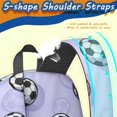 thumbnail image 5 of Soccer and Shadow Purple Pattern 17" School Backpacks for Teens,Waterproof Oxford Fabric,S-Shape Padded Straps for School,Travel,Hiking,Camping, 5 of 6
