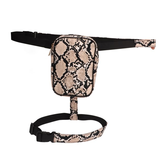Arnés de muslo para mujer Sailing Bolsa de pierna de cuero PU resistente al agua gran capacidad estable arnés de muslo Bolso de pierna para uso diario al aire libre diseño de serpiente