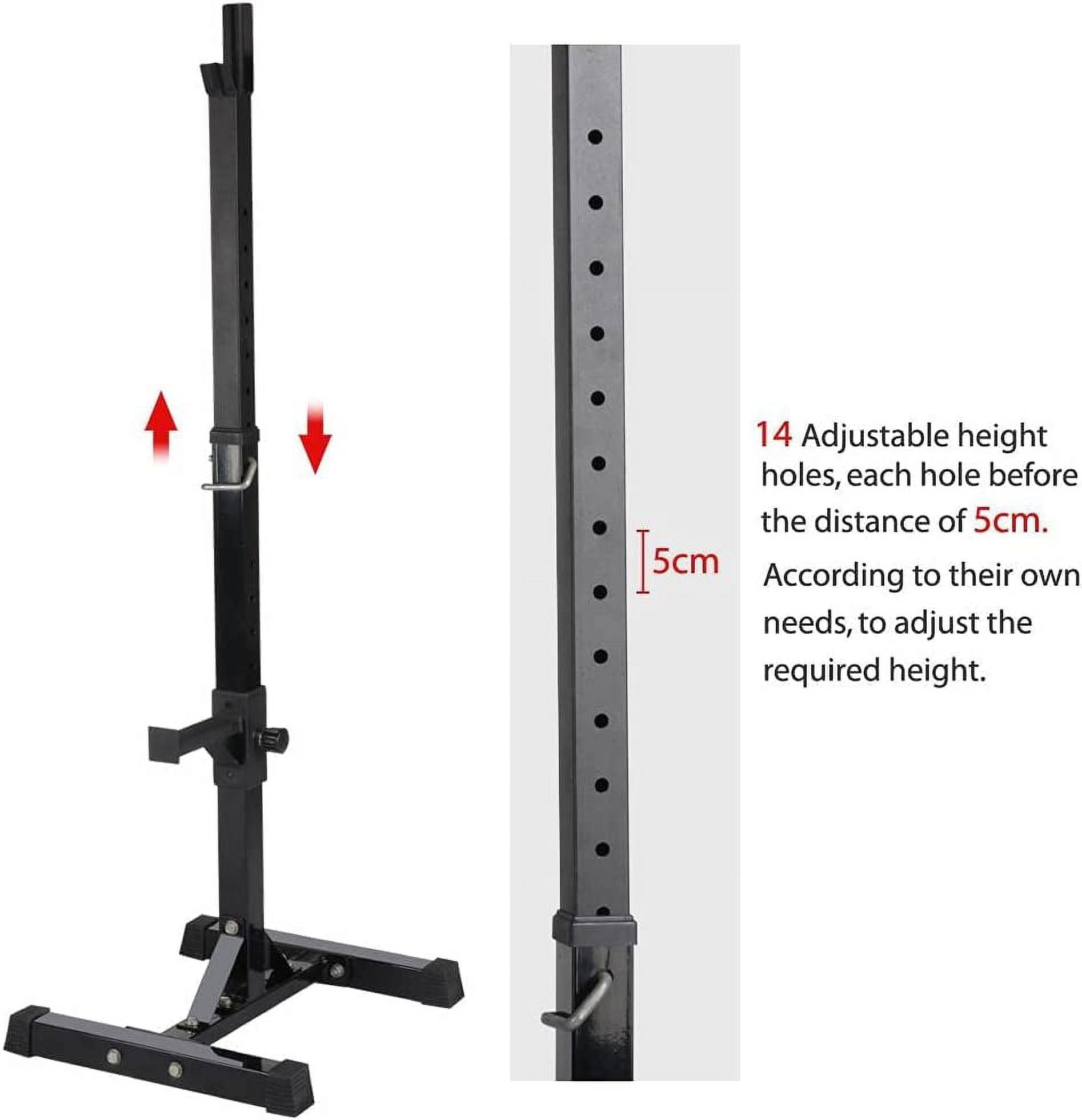 LEHOME 2PCS Adjustable 44-70 Inch Squat Rack Portable Utility Home Gyms Workout Weight Dumbbell Racks Stands for Exercise & Fitness Strength Training