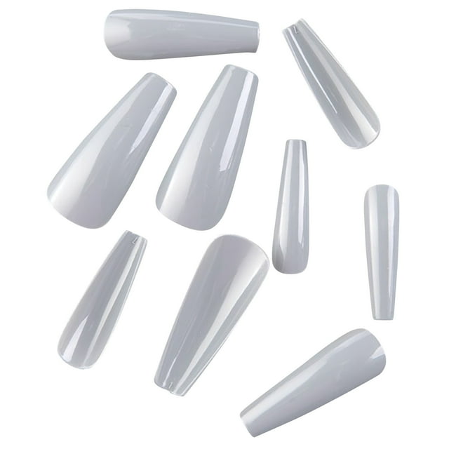 Iumwxz 100pc Of Matte Fake Nails Long Nail Art Patches Full Frosted Nail Box