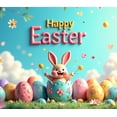 thumbnail image 4 of LUUFILx Happy Easter Backdrop with Bunnies Easter Egg Photography Decorations Garden Party Supplies Background Banner Spring Decor, 4 of 7