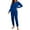 C-Blue272, variant on DHFJKG Women Pajama Sets 2 Piece Long Sleeve and Joggers Sleepwear Lightweight Solid Color Pjs Loungwear Set With Pockets Cozy Homewear