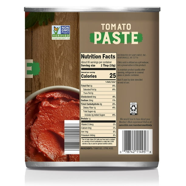 Member's Mark Tomato Paste, 111 oz. - Samsclub.com