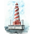 thumbnail image 2 of McCavitt, Naomi 19x24 White Modern Wood Framed Museum Art Print Titled - Watercolor Lighthouse IV, 2 of 4