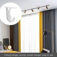 thumbnail image 4 of Muyoka Soporte de barra de cortina de 6 uds, soporte de barra de cortina decorativo, ganchos de barra de cortinas de aleación de aluminio para instalación de techo de barra de cortinas de 25-28mm Muyoka Hogar, 4 of 7