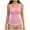 Pink, variant on Women's Seamless U-Neck Slimming Tank Top High-Elasticity Shapewear Cami Ribbed Sleeveless Undershirt for Casual Workout Yoga Daily Wear