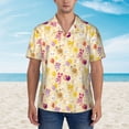thumbnail image 4 of Balery Rabbit And Balloon Print Men's Hawaiian Shirts Short Sleeve Beach Shirt Relaxed Fit Vacation Button Down Shirts-3X-Large, 4 of 9