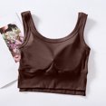 thumbnail image 4 of WREESH Women's Square Neck Sports Bra Tank Top Longline Workout Crop Yoga Built in Pads Slit Hem, 4 of 6