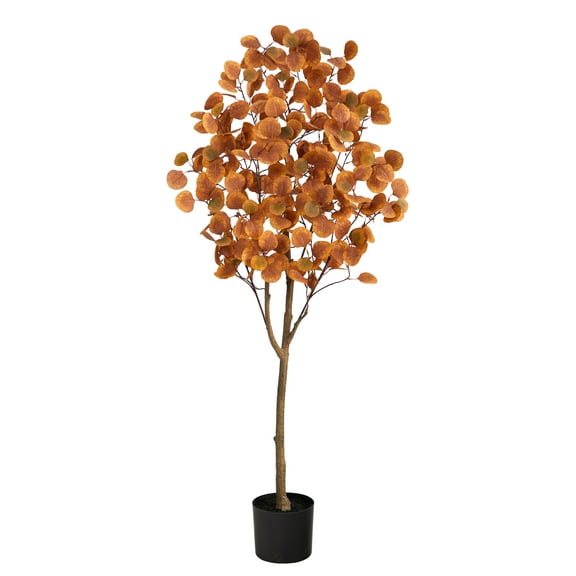 5' Artificial Eucalyptus Artificial Tree in Natural Plastic Pot, by Nearly Natural
