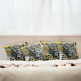 thumbnail image 7 of Ambesonne Leopard Throw Pillow Cover 4 Pack, Mid Century Modern Wild Cat, 16", Charcoal Grey and Mustard, 7 of 7