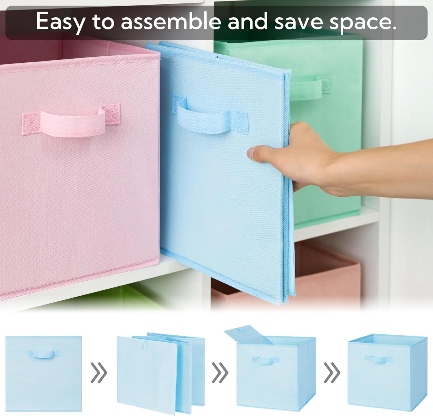 GRANNY SAYS Storage Cube Organizer, 13 Inch Cube Storage Bins, Fabric Storage Bins for Cube Shelf & Closet, 8-Pack