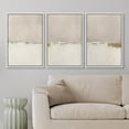 thumbnail image 4 of PixonSign Framed Canvas Print Wall Art Set Gray White Duotone Watercolor Pastel Landscape Abstract Shapes Illustrations Modern Art Geometric Mid-Century Modern Cozy for Bedroom - 16"x24"x3 White, 4 of 5