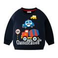 thumbnail image 2 of Esaierr Toddler Baby Boys Car Sweatshirts for Kids Long Sleeve Sweatshirts Cotton Pullover Cartoon T-Shirts Sweatshirts for 1-10y, 2 of 5