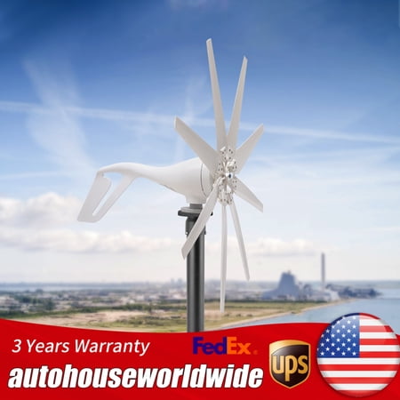 600W 8 Blades Wind Turbine Generator Kit with Charge Controller Windmill Power