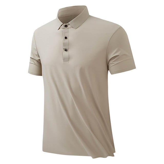 pstuiky camisetas de manga corta para hombre, Camisa/camiseta informal de verano para hombre con solapa y botones lisos para uso diario y al aire libre camisas casuales para hombre xl