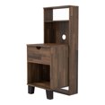 thumbnail image 3 of Furniture of America Armo 1-Drawer and 2-Shelf Wood Adult Nightstand, Light Hickory, 3 of 9