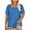 *Blue, variant on VBVC Women's Plus Square Neck Short Sleeve T-Shirts,Ladies Casual Puff Sleeve Loose Fit Tops,Summer Daily Wear Blouses For Women,Dark Blue,XL-5XL