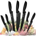 7 Piece Kitchen Knife Set Stainless Steel Ultra Sharp Steak Cooking