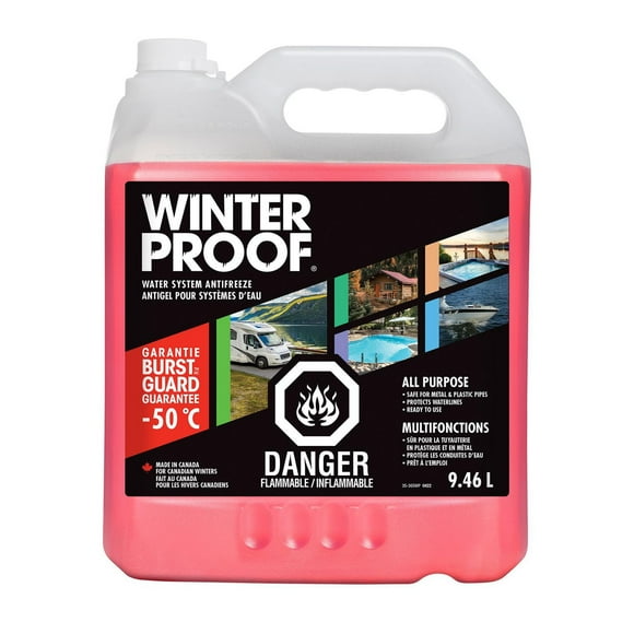 WINTERPROOFMC - Antigel pour systèmes d'eau multifonctions avec Garantie BURSTGUARTMC -50 °C 9,46 L