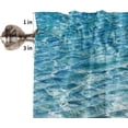thumbnail image 5 of Sea Water Wave Curtains for Bedroom Living Room, Beach Theme Cafe Curtains Bathroom Curtains Window Rod Pocket Short Curtains Coastal Valance Curtains Kitchen Window Curtains Over Sink 54x18in,1 Panel, 5 of 6