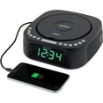 thumbnail image 7 of Jensen JCR-375 Audio CD Player Tabletop All-in-one Stereo Dual Alarm Clock Digital FM Radio | Top-Loading CD/MP3/WMA Discs Player | USB Charging Port 2.1A | Headphone Jack | 0.9 Display Green LED, 7 of 7