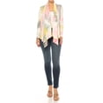 thumbnail image 4 of Women's Printed Open Front Cardigan with Asymmetric Hem Sizes S to 3XL, 4 of 5