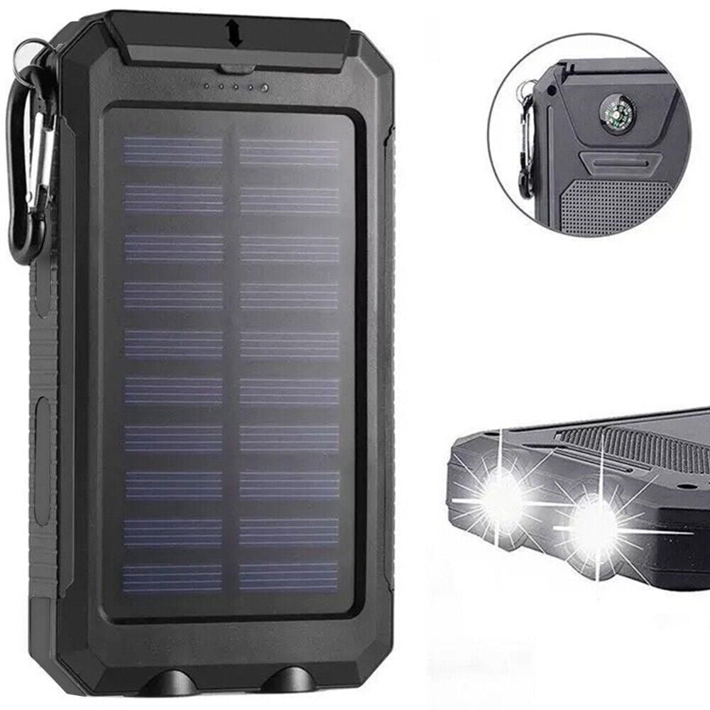 Super 10000mAh USB Portable Charger Solar Power Bank for Cell Phone 2026 US