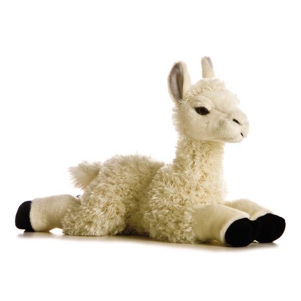 white stuffed llama