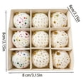 thumbnail image 3 of Kbndieu Christmas Tree Balls Ornaments, 9 Pcs White Christmas Tree Hanging Decor, Shatterproof Foam Christmas Balls for Holiday & Winter Xmas Decorations Wedding Party Decor, 3 of 6
